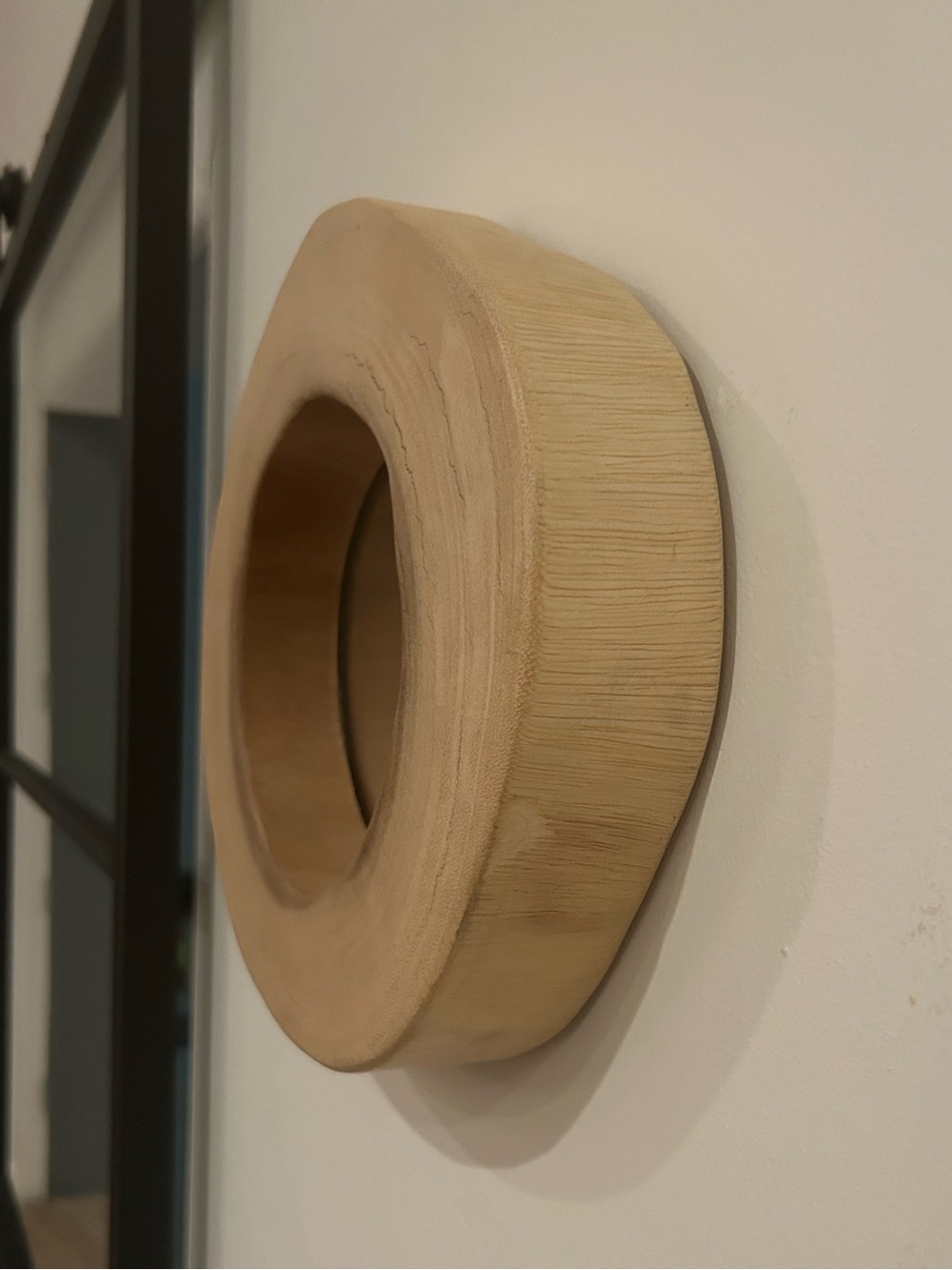 Natural Round Wood Wall Mirror